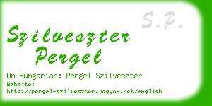 szilveszter pergel business card